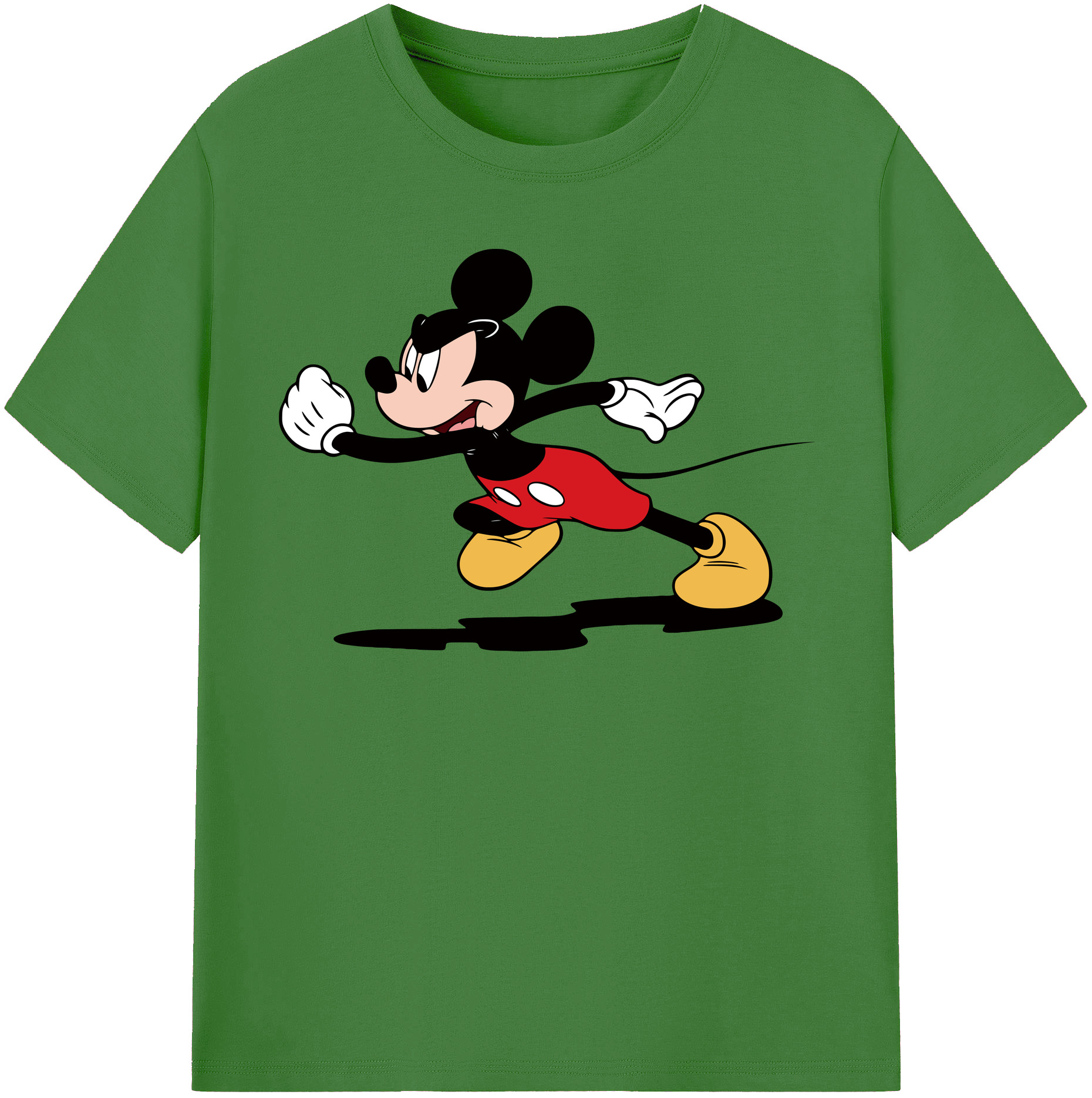 （画像用） ミッキーマウス Mickey Mouse レディースカジュアルプリントTシャツ（綿100％）